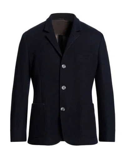 Fedeli Man Coat Midnight Blue Size 50 Cashmere