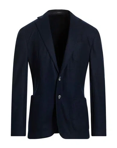 Fedeli Man Blazer Navy Size 38 Cashmere In Multi