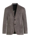 Fedeli Man Blazer Taupe Size 40 Cotton, Cashmere, Elastane In Multi