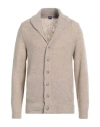 Fedeli Man Cardigan Beige Size 40 Virgin Wool, Cashmere, Polyamide