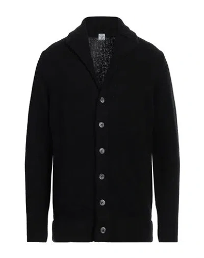Fedeli Man Cardigan Black Size 36 Virgin Wool, Cashmere, Polyamide In Black