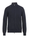 Fedeli Man Cardigan Blue Size 40 Cotton, Polyester In Blue