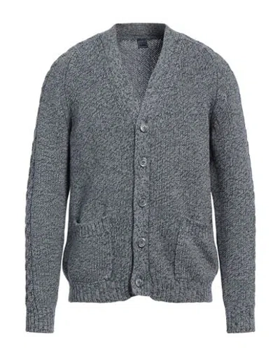 Fedeli Man Cardigan Blue Size 40 Virgin Wool, Viscose, Cashmere