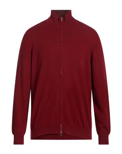 Fedeli Man Cardigan Brick Size 46 Cashmere In Red