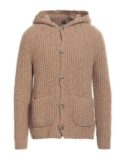 Fedeli Man Cardigan Camel Size 40 Cashmere