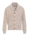 Fedeli Man Cardigan Camel Size 40 Cashmere, Wool, Polyester In Multi