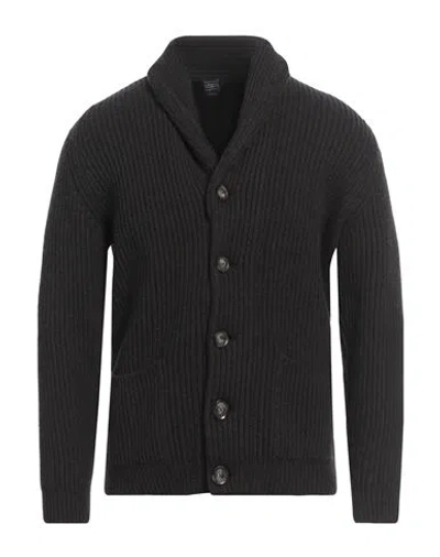 Fedeli Man Cardigan Dark Brown Size 40 Cashmere