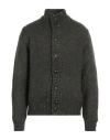 Fedeli Man Cardigan Dark Green Size 40 Virgin Wool, Cashmere, Nylon In Green