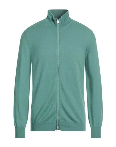 Fedeli Man Cardigan Emerald Green Size 38 Cashmere