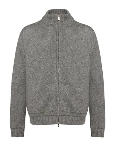 Fedeli Man Cardigan Grey Size 38 Cashmere In Gray