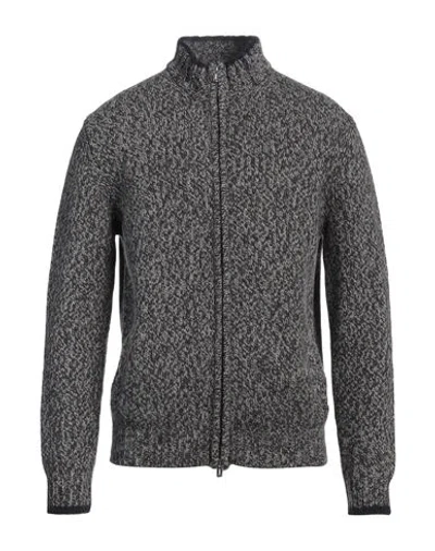 Fedeli Man Cardigan Grey Size 44 Alpaca Wool, Virgin Wool In Gray