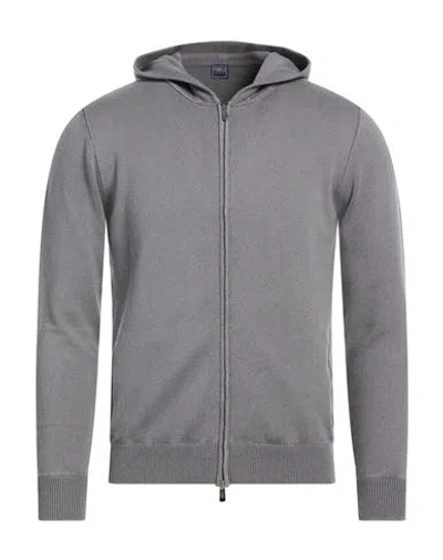 Fedeli Man Cardigan Grey Size M Cashmere In Gray