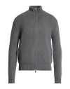 Fedeli Man Cardigan Gunmetal Size 44 Virgin Wool, Polyamide In Gray