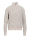 Fedeli Man Cardigan Beige Size 40 Virgin Wool, Cashmere In White