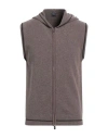 Fedeli Man Cardigan Light Brown Size M Cashmere
