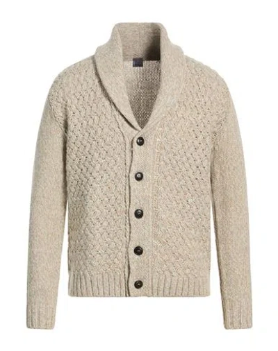 Fedeli Man Cardigan Light Grey Size 38 Alpaca Wool, Virgin Wool In Neutral