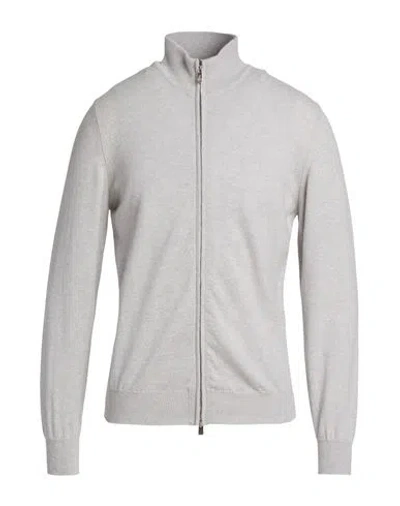 Fedeli Man Cardigan Light Grey Size 40 Cashmere In Gray