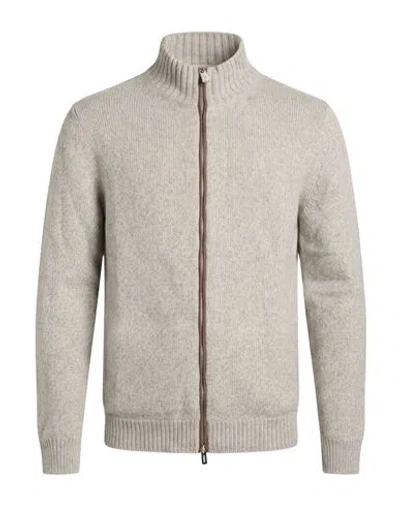Fedeli Man Cardigan Light Grey Size 40 Cashmere In Brown