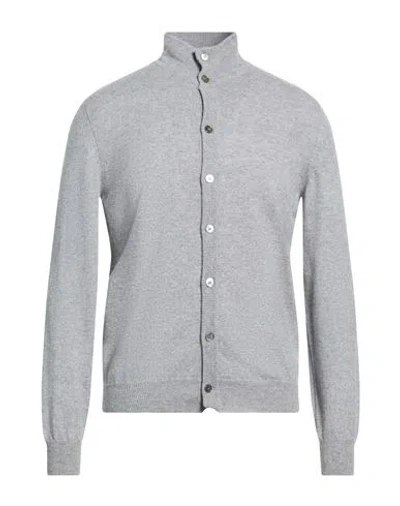 Fedeli Man Cardigan Light Grey Size 40 Cashmere In Gold