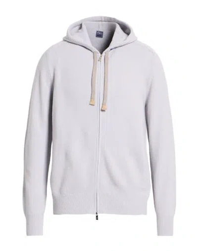 Fedeli Man Cardigan Lilac Size M Virgin Wool, Cashmere In Purple