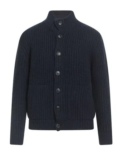 Fedeli Man Cardigan Midnight Blue Size 40 Cashmere