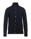 Fedeli Man Cardigan Midnight Blue Size 40 Virgin Wool, Cashmere, Polyamide