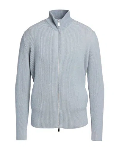 Fedeli Man Cardigan Pastel Blue Size 40 Cashmere