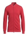 Fedeli Man Cardigan Red Size 42 Cotton In Red