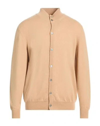 Fedeli Man Cardigan Sand Size 44 Cashmere In Beige