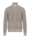 Fedeli Man Cardigan Taupe Size 40 Virgin Wool, Cashmere In Gray