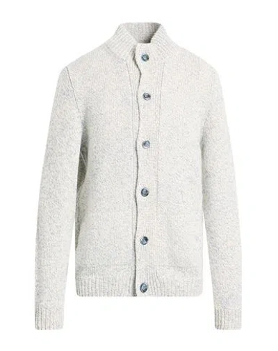 Fedeli Man Cardigan White Size 38 Cashmere In Gray