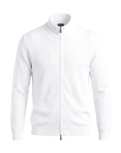 Fedeli Man Cardigan White Size 48 Cotton