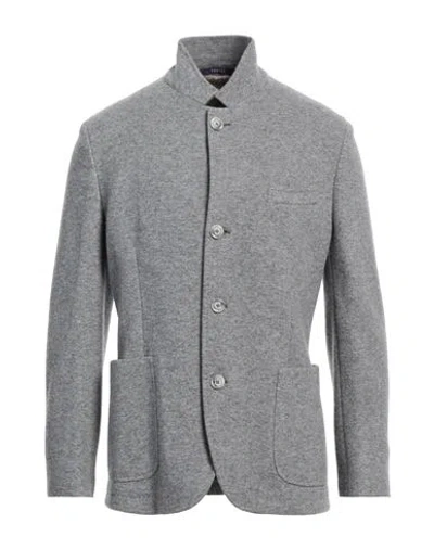 Fedeli Man Coat Light Grey Size 48 Cashmere In Grey