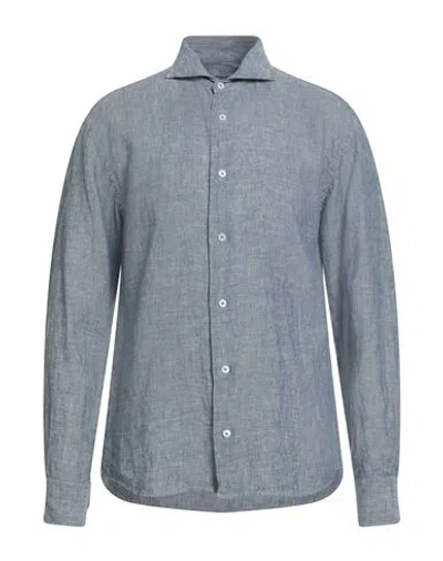 Fedeli Shirt Sean Ml. Denim Light 100 Cotone Shirts Light Blue