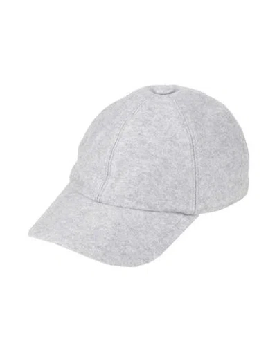 Fedeli Man Hat Light Grey Size L Cashmere