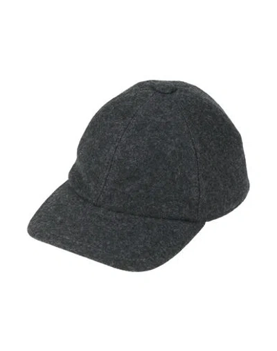 Fedeli Man Hat Steel Grey Size L Cashmere