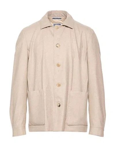 Fedeli Man Jacket Beige Size 40 Wool, Silk, Cashmere In Neutral