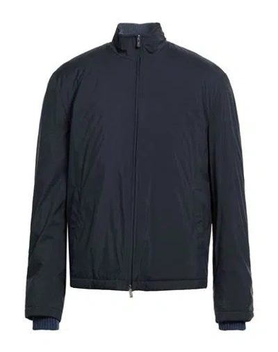 FEDELI FEDELI MAN JACKET BLUE SIZE 40 POLYESTER, CASHMERE