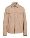 Fedeli Man Jacket Light Brown Size 40 Polyester In Beige