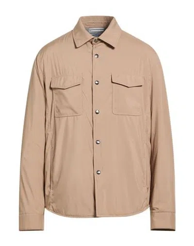 Fedeli Man Jacket Light Brown Size 40 Polyester In Beige