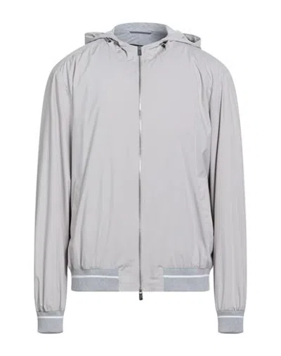 Fedeli Man Jacket Light Grey Size 48 Polyester In Gray