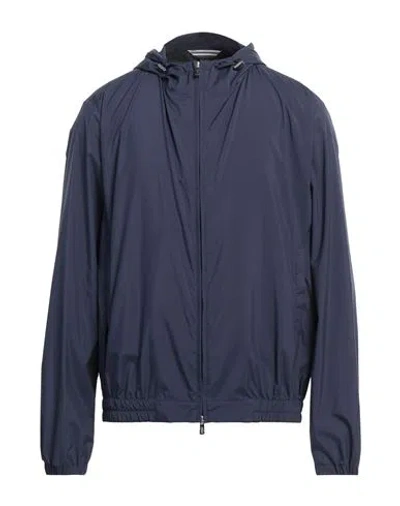 Fedeli Man Jacket Navy Blue Size Xxl Polyester In Navy Blue