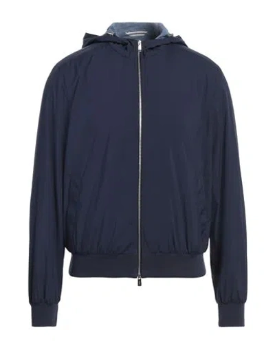 Fedeli Man Jacket Navy Size 50 Polyester, Cotton