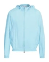 Fedeli Man Jacket Sky Blue Size M Polyester In Blue