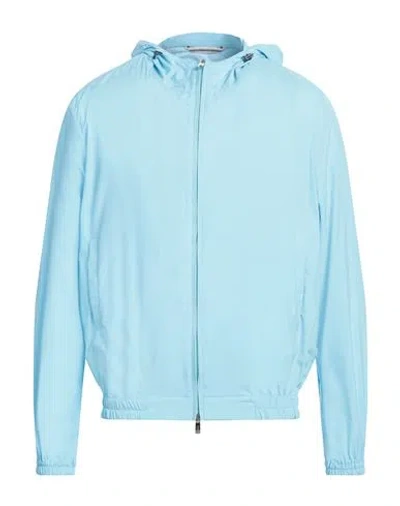 Fedeli Man Jacket Sky Blue Size M Polyester