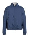 Fedeli Man Jacket Slate Blue Size 40 Polyester In Blue