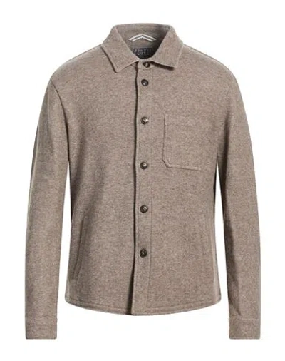 Fedeli Man Jacket Taupe Size 40 Cashmere In Grey