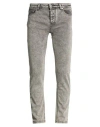 Fedeli Man Jeans Black Size 38 Cotton, Elastane In Gray