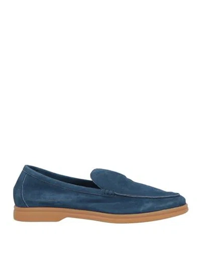 Fedeli Man Loafers Blue Size 7.5 Leather