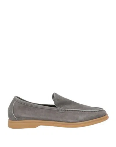 Fedeli Man Loafers Grey Size 12 Leather